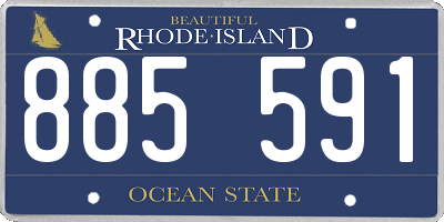 RI license plate 885591