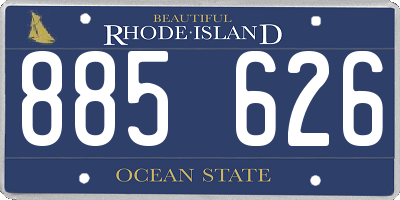 RI license plate 885626