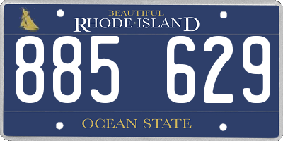 RI license plate 885629