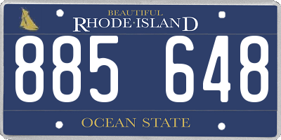 RI license plate 885648