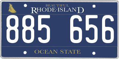 RI license plate 885656