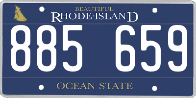 RI license plate 885659