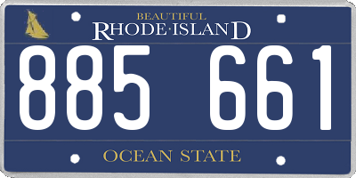 RI license plate 885661