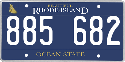 RI license plate 885682
