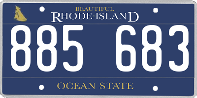 RI license plate 885683