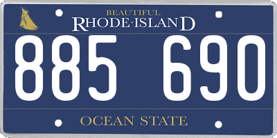 RI license plate 885690