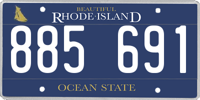 RI license plate 885691