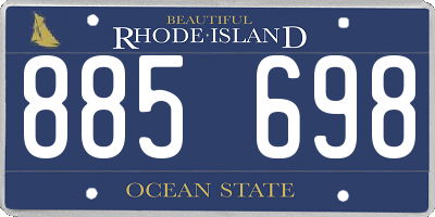 RI license plate 885698