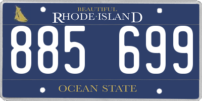 RI license plate 885699