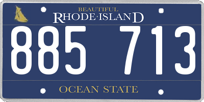 RI license plate 885713