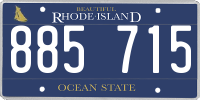 RI license plate 885715