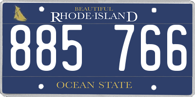RI license plate 885766