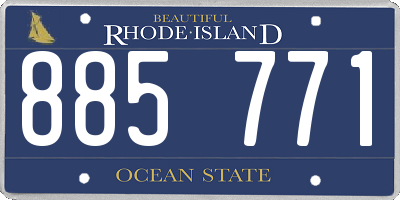 RI license plate 885771
