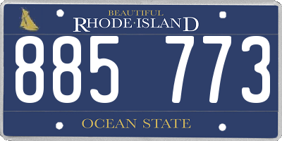 RI license plate 885773