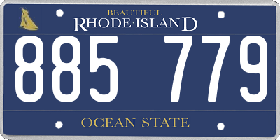 RI license plate 885779