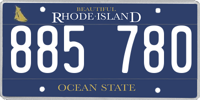 RI license plate 885780