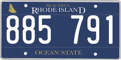 RI license plate 885791