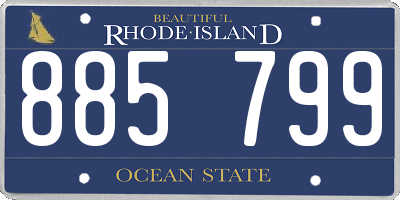 RI license plate 885799