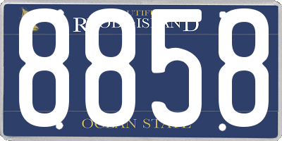 RI license plate 8858