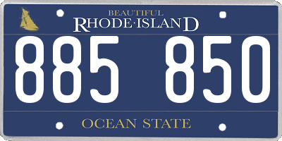 RI license plate 885850