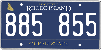 RI license plate 885855