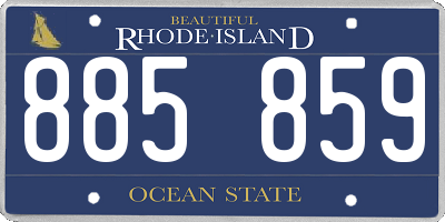 RI license plate 885859