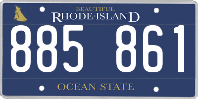 RI license plate 885861