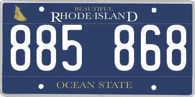 RI license plate 885868