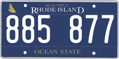 RI license plate 885877