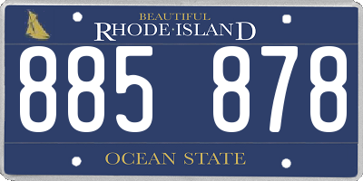RI license plate 885878