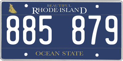 RI license plate 885879