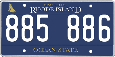 RI license plate 885886