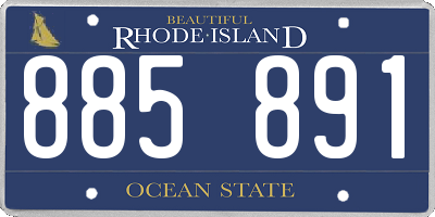RI license plate 885891