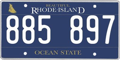 RI license plate 885897