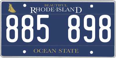 RI license plate 885898