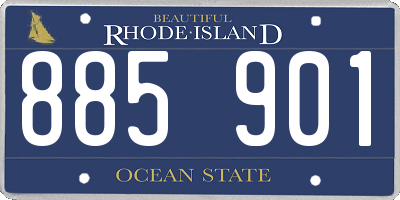 RI license plate 885901