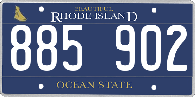RI license plate 885902