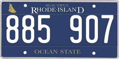 RI license plate 885907
