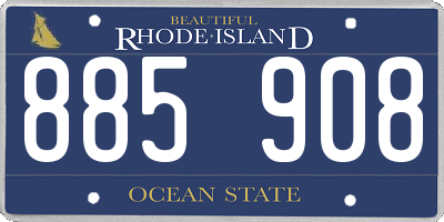 RI license plate 885908