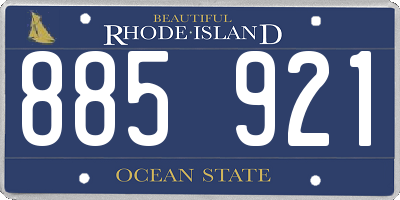 RI license plate 885921