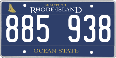 RI license plate 885938