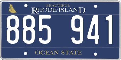 RI license plate 885941