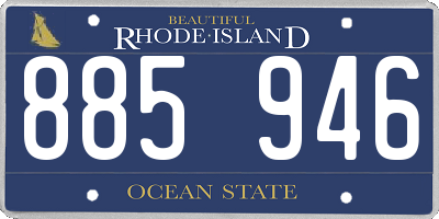 RI license plate 885946