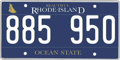 RI license plate 885950