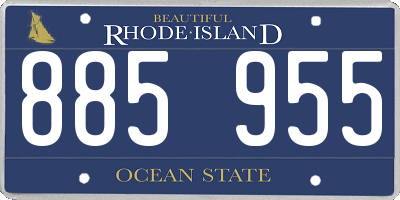 RI license plate 885955