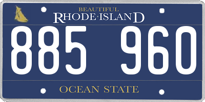 RI license plate 885960