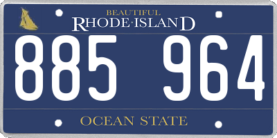 RI license plate 885964