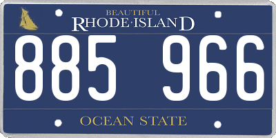 RI license plate 885966
