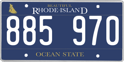 RI license plate 885970