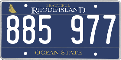 RI license plate 885977